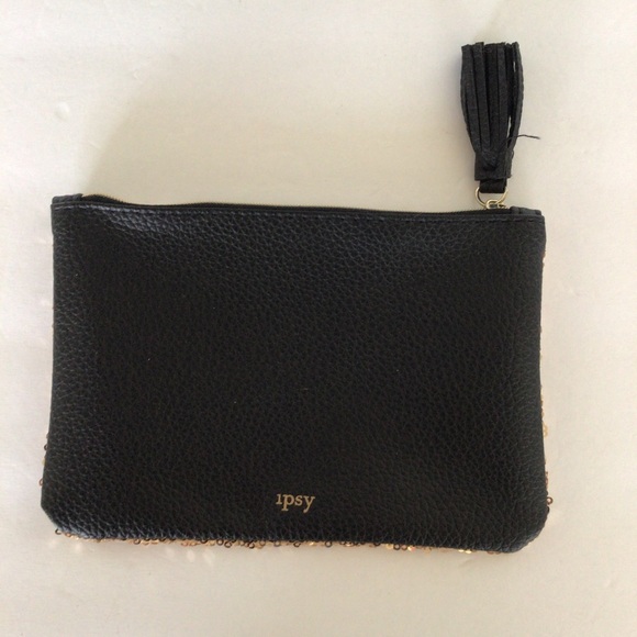 IPSY GOLD SEQUIN MAKEUP COSMETIC BAG NWOT - Picture 2 of 4